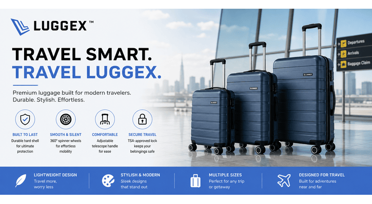 LUGGEX | Premium Luggage, Suitcases, Carry-On Bags & Travel Essentials