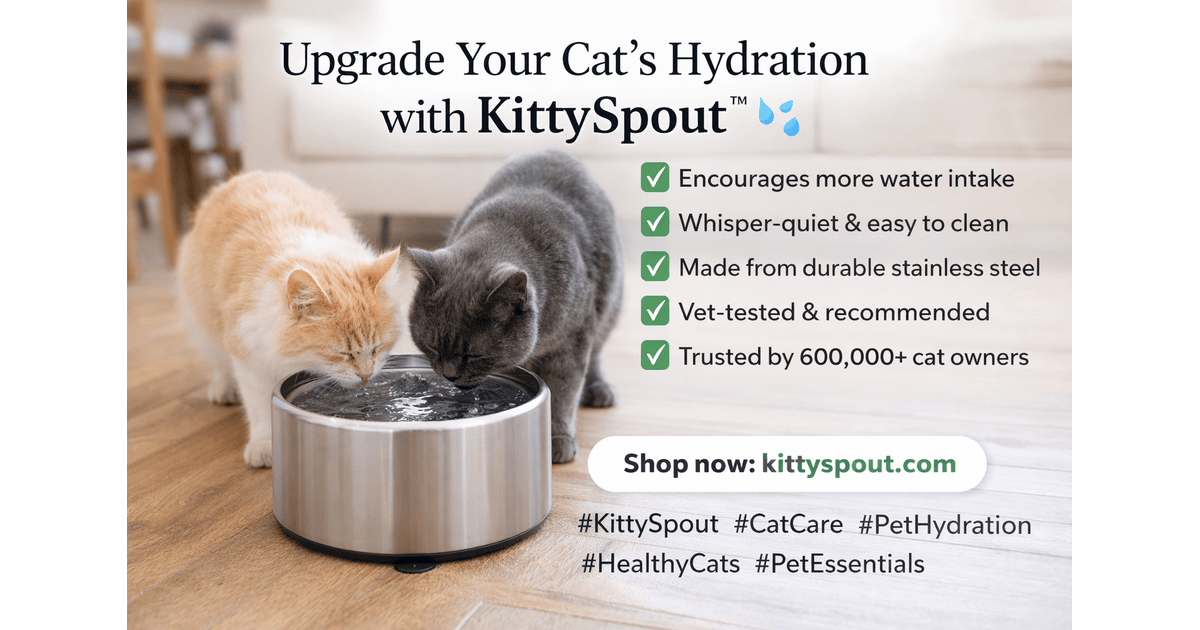 KittySpout – Smart Stainless Steel Cat Water Fountain